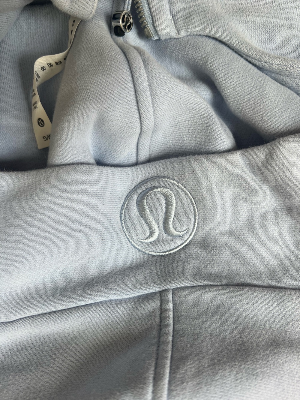 Lululemon full zip scuba hoodie Light Blue “Blue Linen” - Picture 2 of 4
